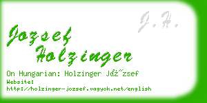 jozsef holzinger business card